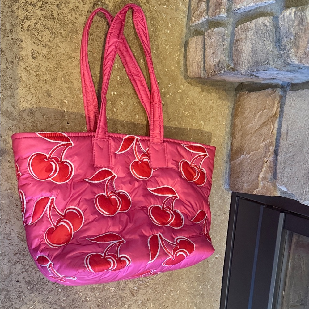 Sincerely Jules Vibrant Pink Cherry Tote - Picture 3 of 6